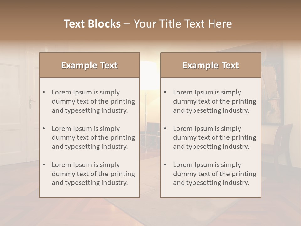 Interior Of A Living Room PowerPoint Template