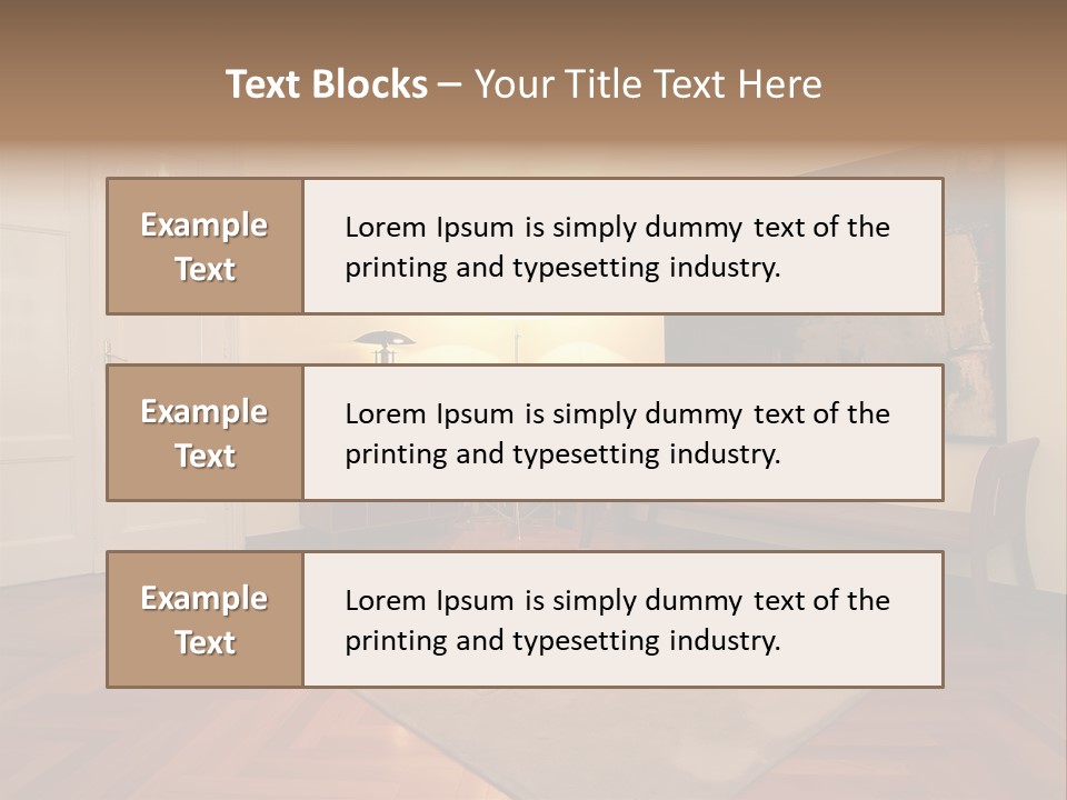 Interior Of A Living Room PowerPoint Template