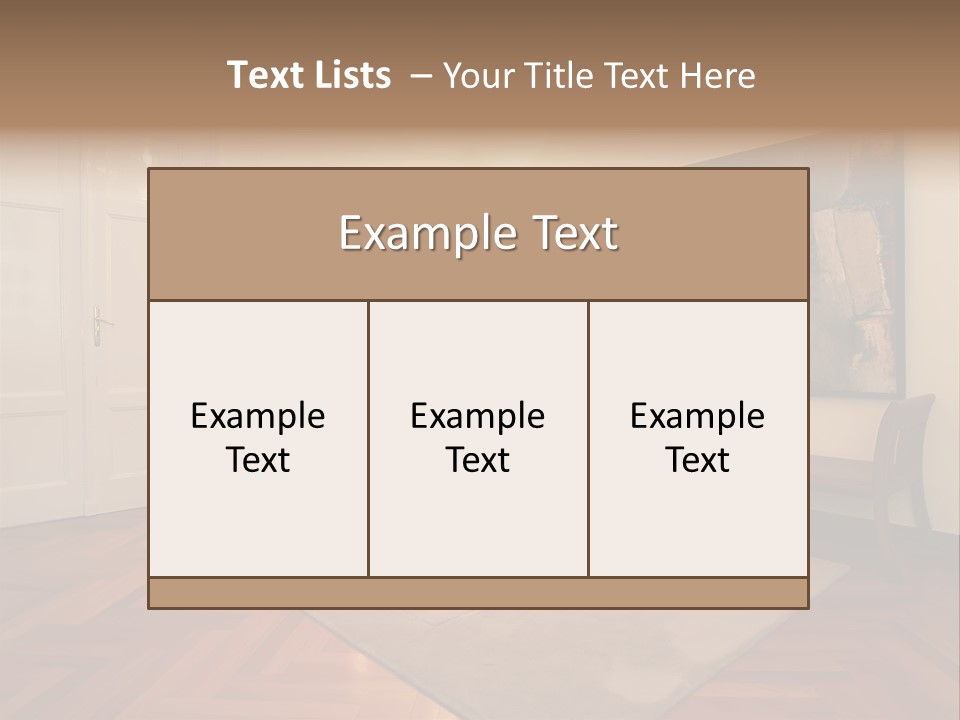 Interior Of A Living Room PowerPoint Template