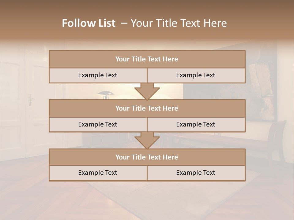 Interior Of A Living Room PowerPoint Template