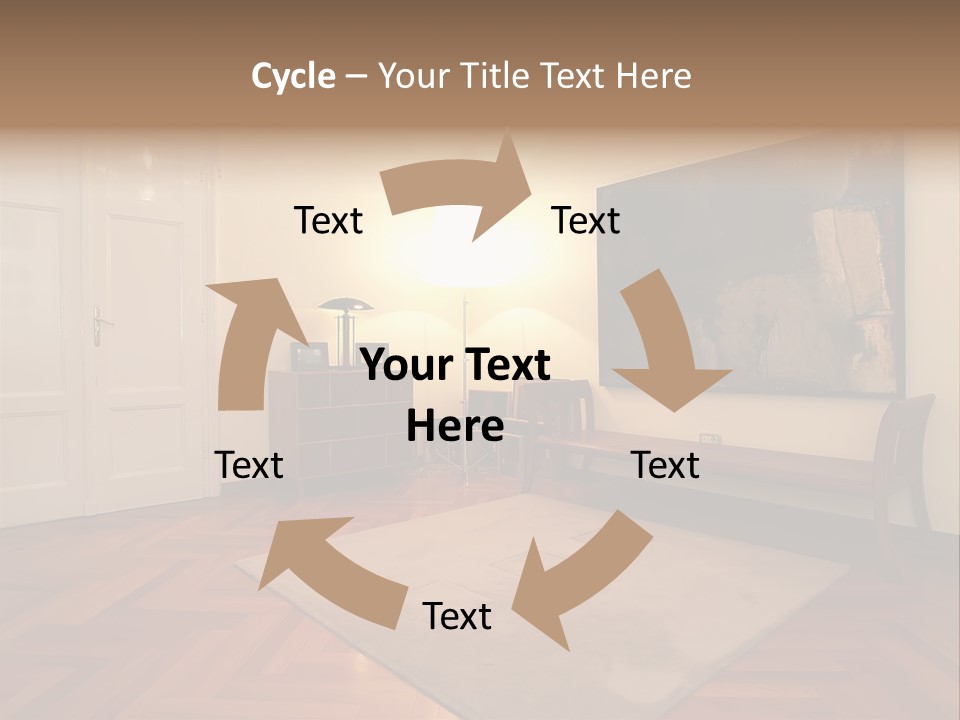 Interior Of A Living Room PowerPoint Template