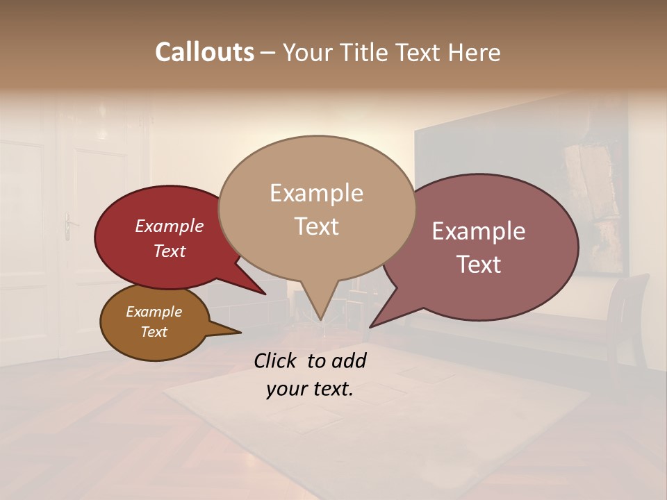 Interior Of A Living Room PowerPoint Template