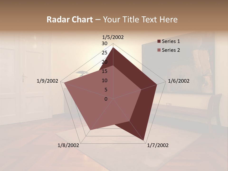 Interior Of A Living Room PowerPoint Template