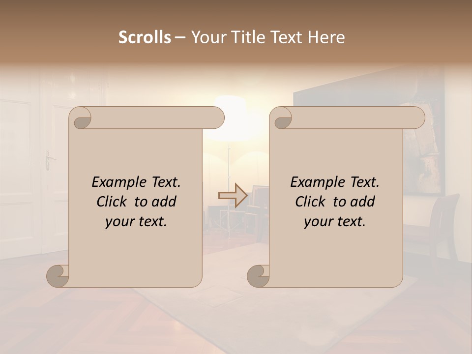 Interior Of A Living Room PowerPoint Template