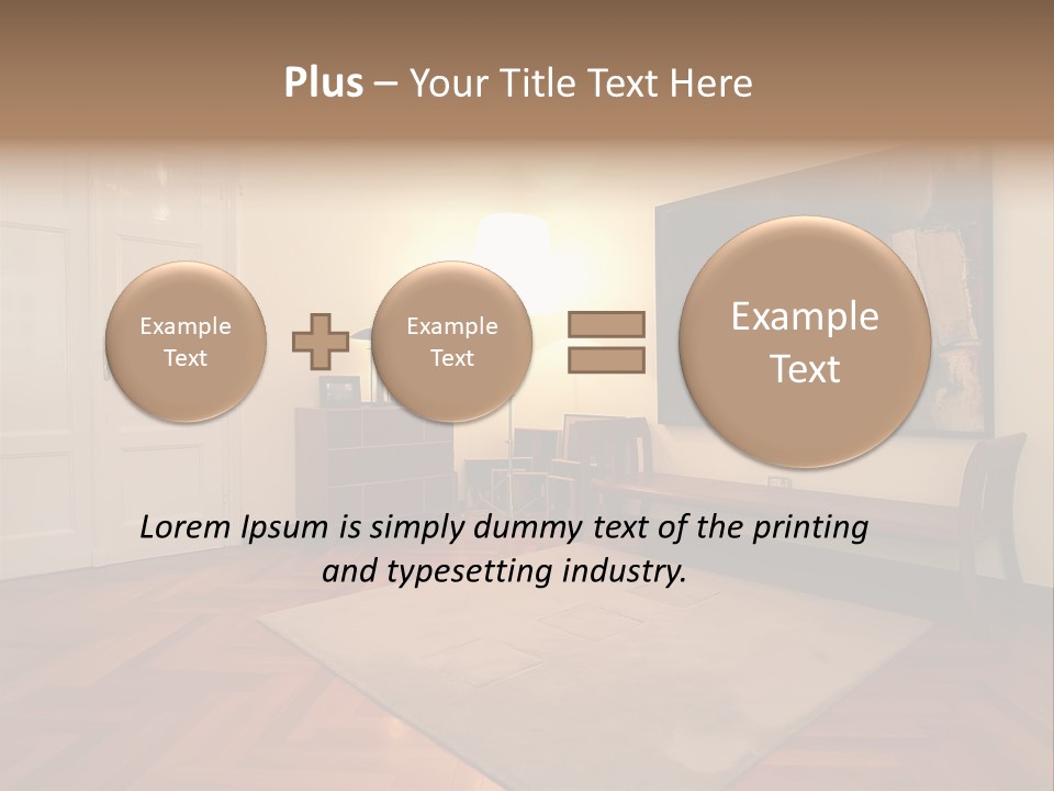 Interior Of A Living Room PowerPoint Template