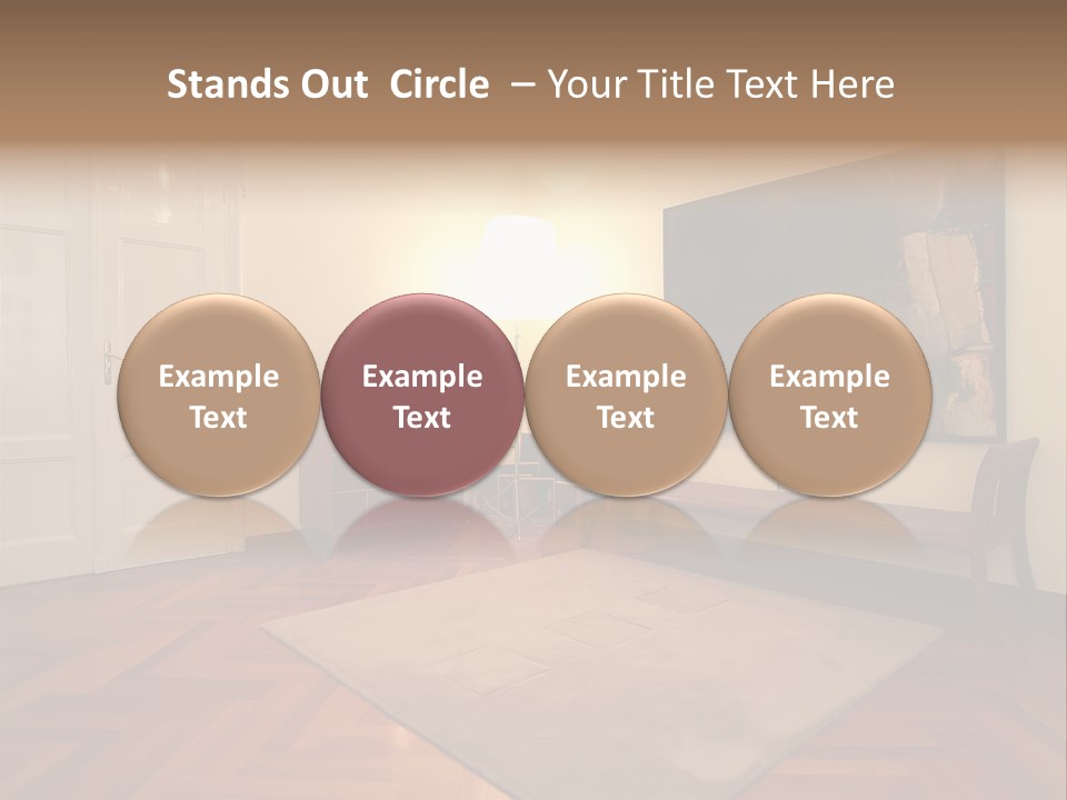 Interior Of A Living Room PowerPoint Template