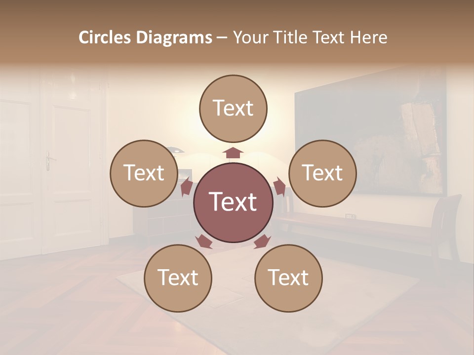 Interior Of A Living Room PowerPoint Template