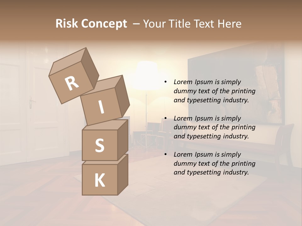 Interior Of A Living Room PowerPoint Template