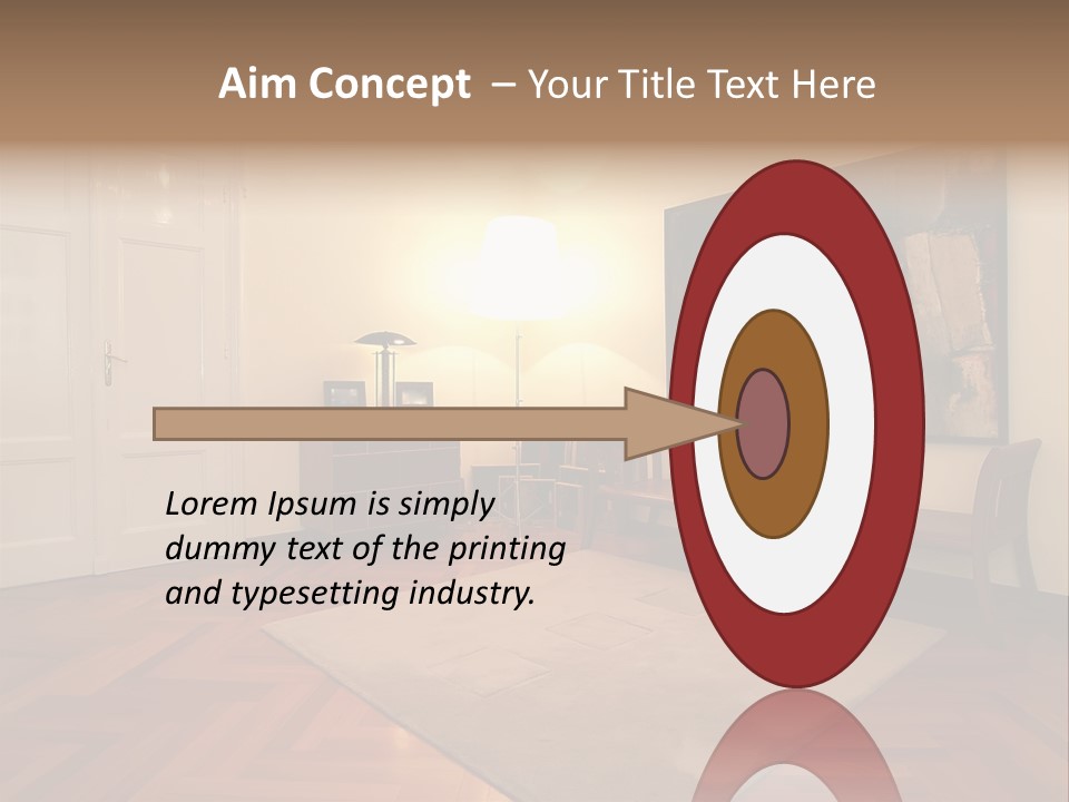 Interior Of A Living Room PowerPoint Template