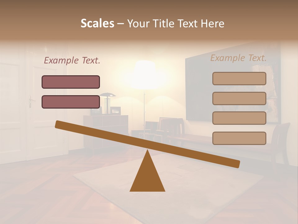 Interior Of A Living Room PowerPoint Template