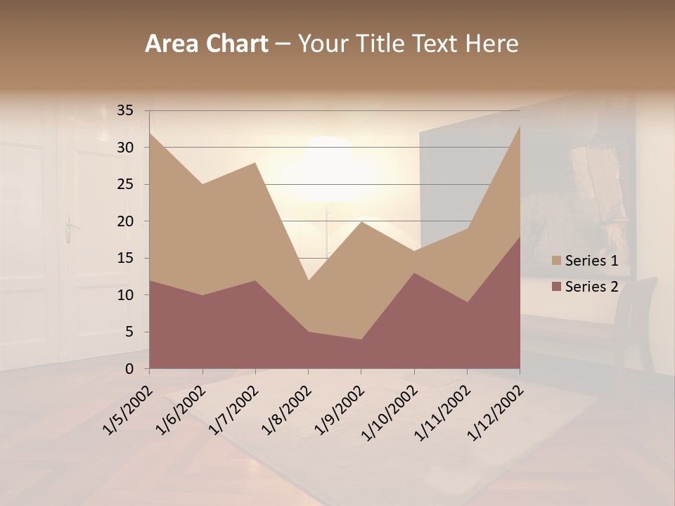 Interior Of A Living Room PowerPoint Template