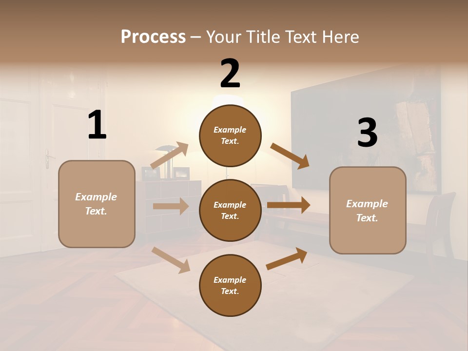 Interior Of A Living Room PowerPoint Template