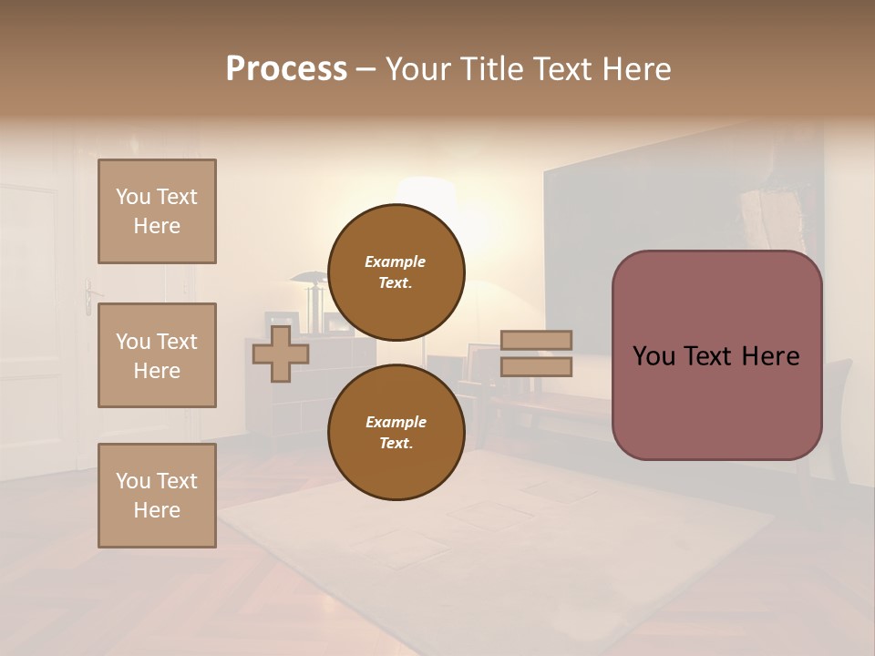 Interior Of A Living Room PowerPoint Template