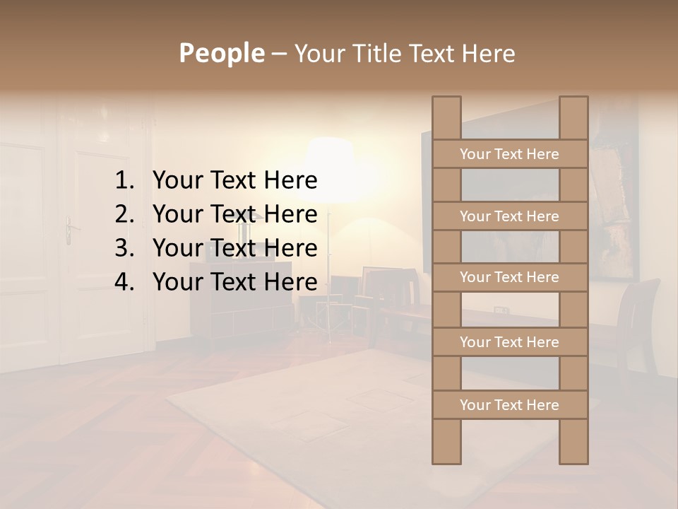 Interior Of A Living Room PowerPoint Template