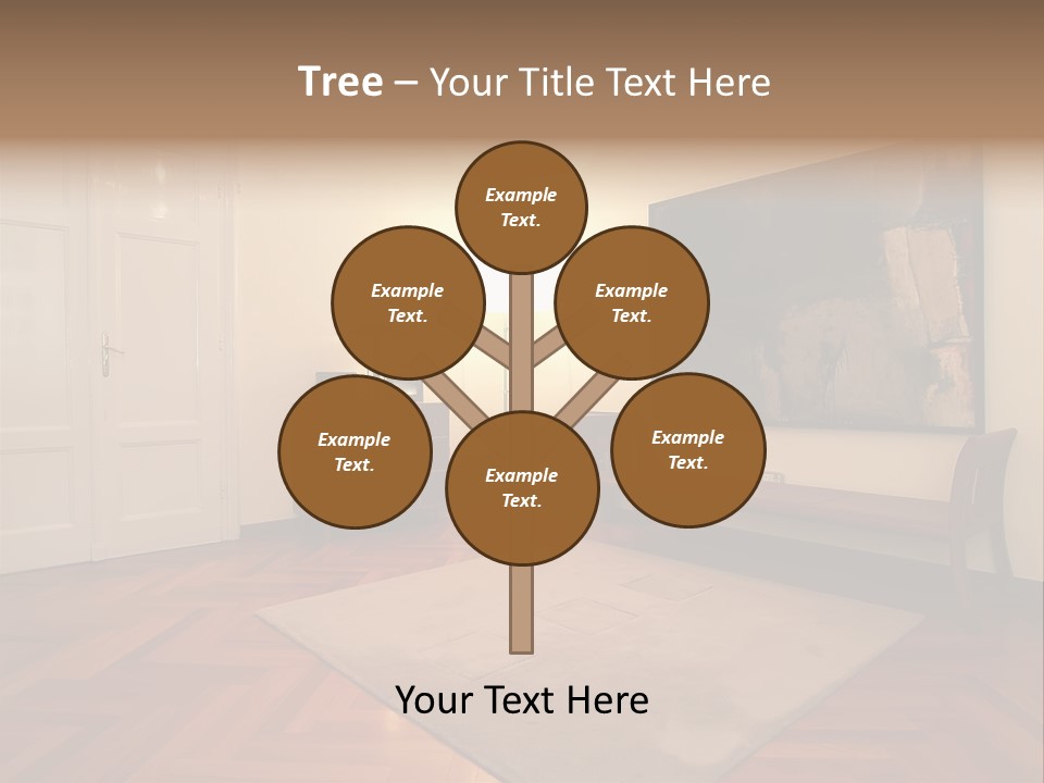 Interior Of A Living Room PowerPoint Template