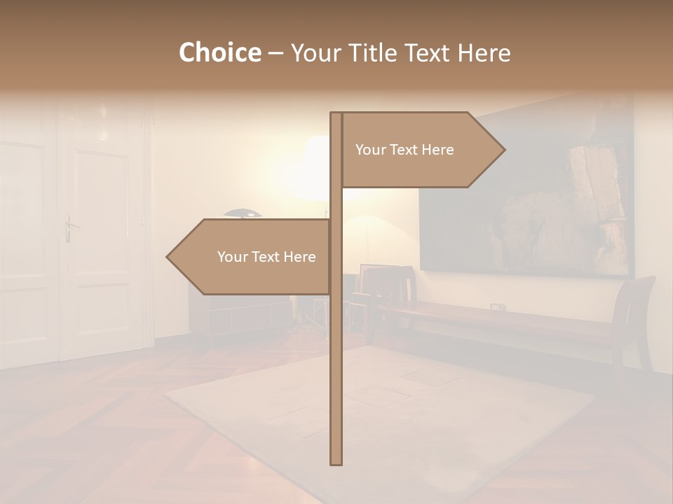 Interior Of A Living Room PowerPoint Template
