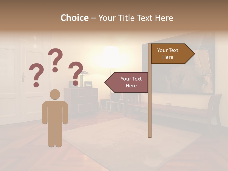 Interior Of A Living Room PowerPoint Template