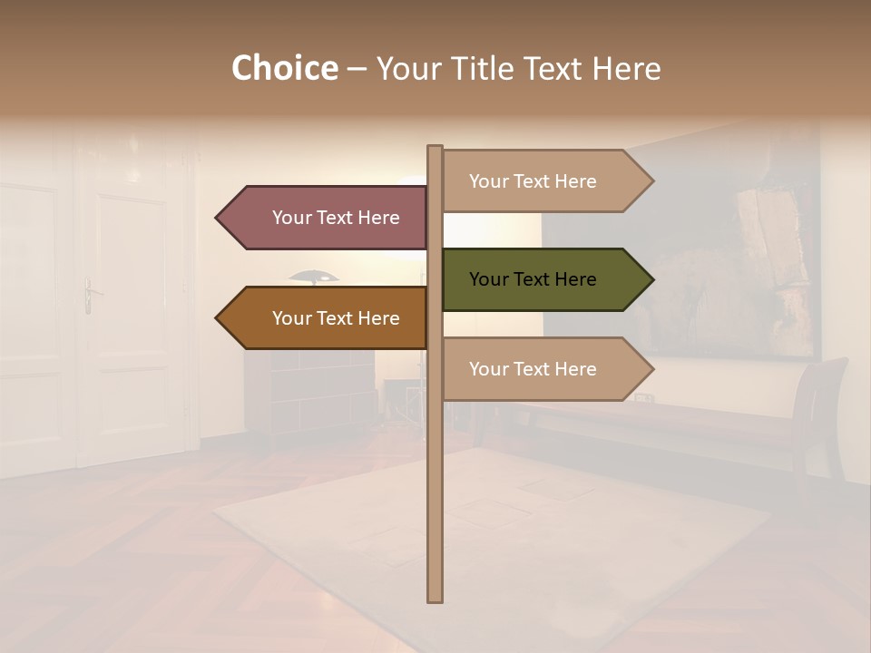 Interior Of A Living Room PowerPoint Template
