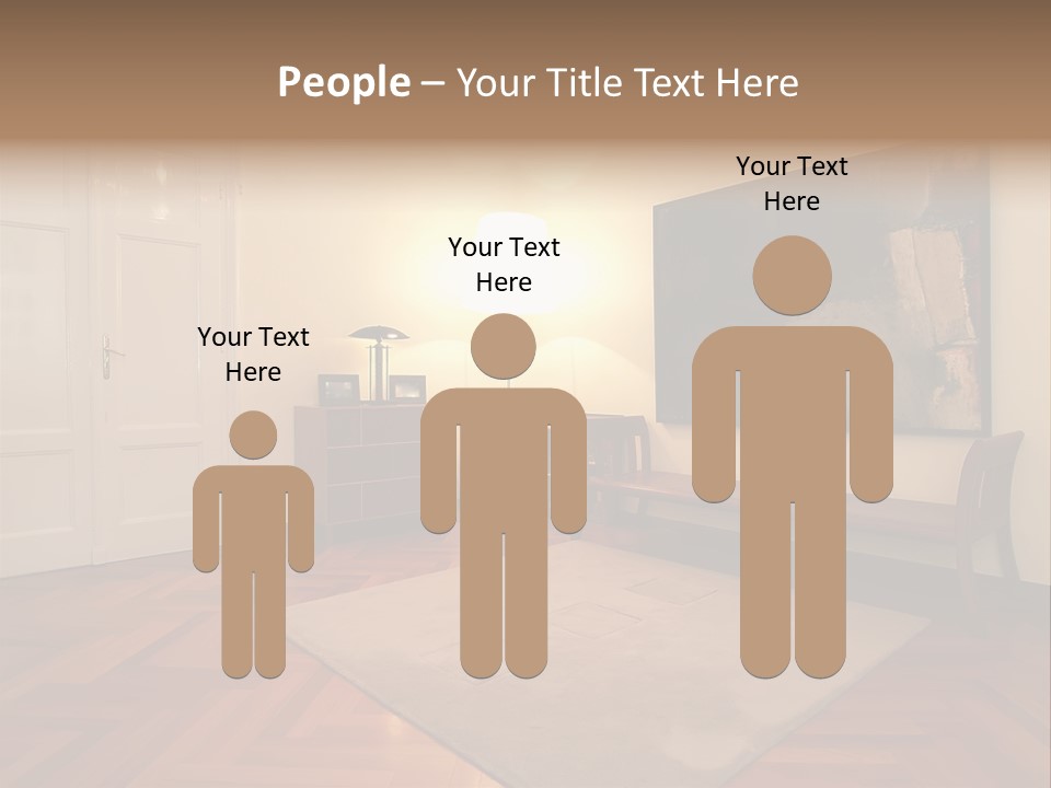 Interior Of A Living Room PowerPoint Template