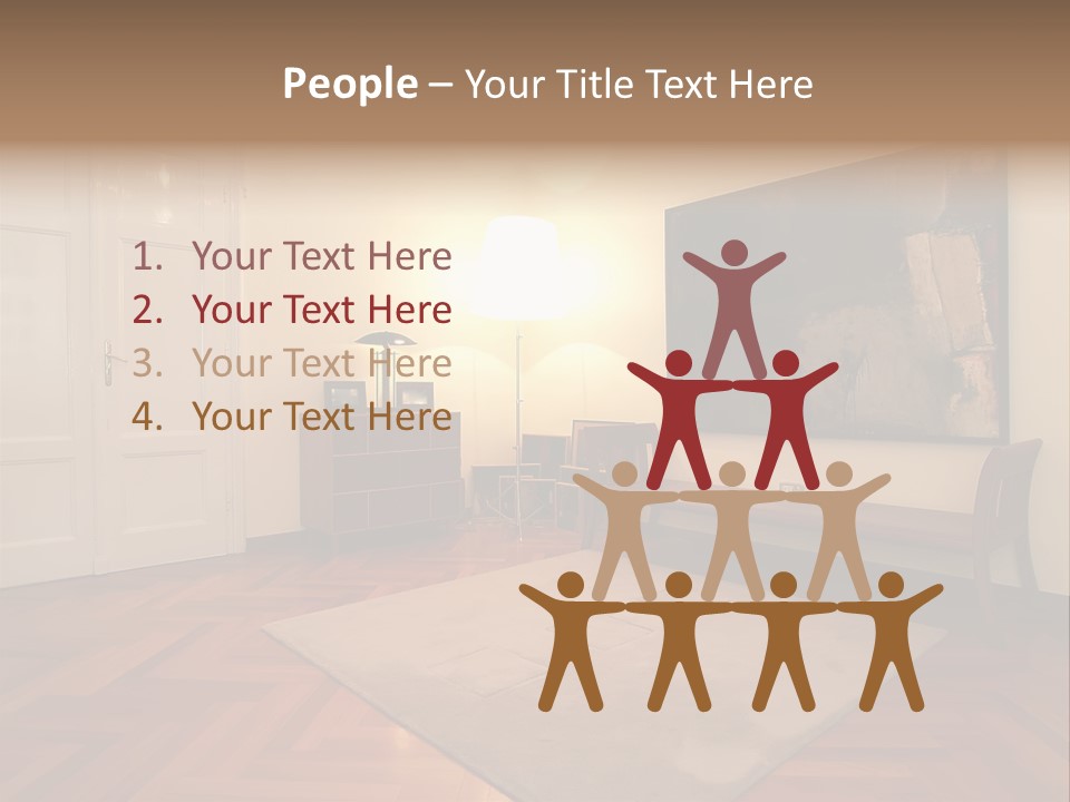 Interior Of A Living Room PowerPoint Template