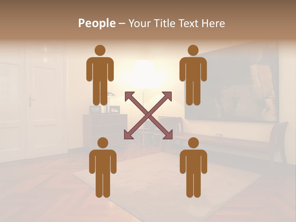 Interior Of A Living Room PowerPoint Template