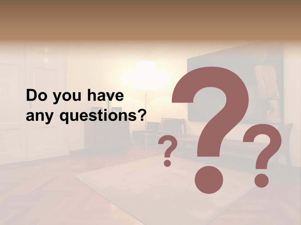 Interior Of A Living Room PowerPoint Template