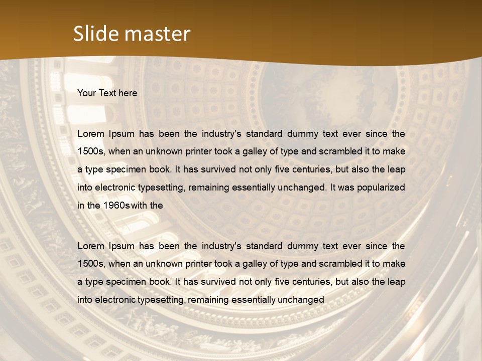 A Building With A Dome In The Middle Of It PowerPoint Template