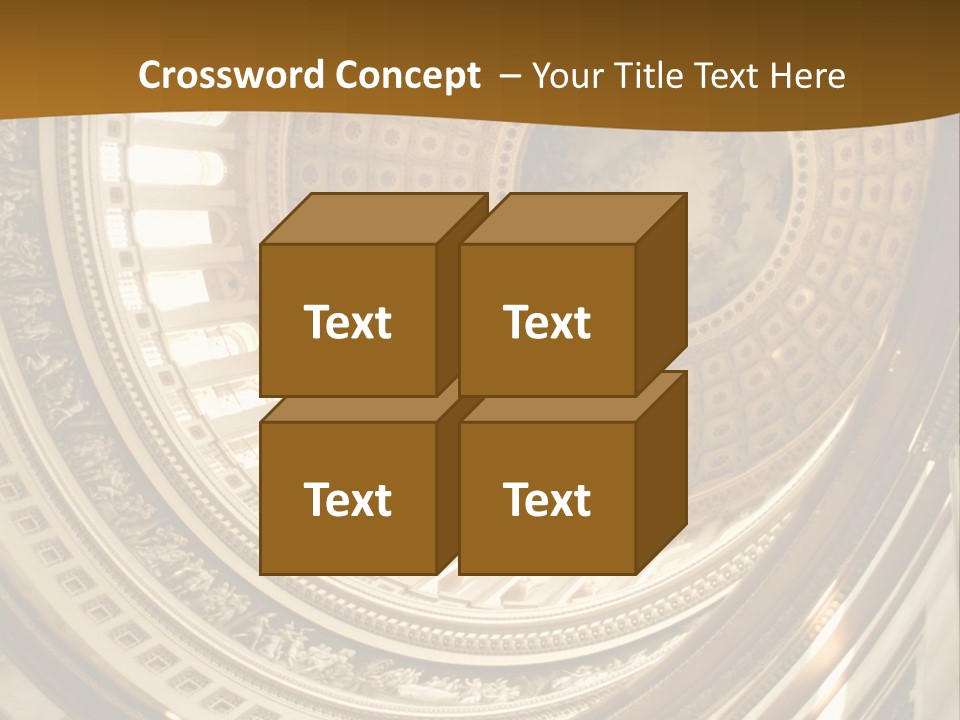 A Building With A Dome In The Middle Of It PowerPoint Template