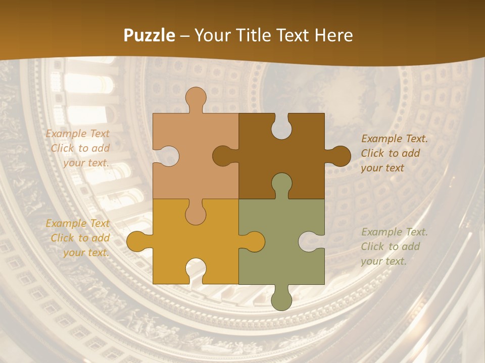 A Building With A Dome In The Middle Of It PowerPoint Template