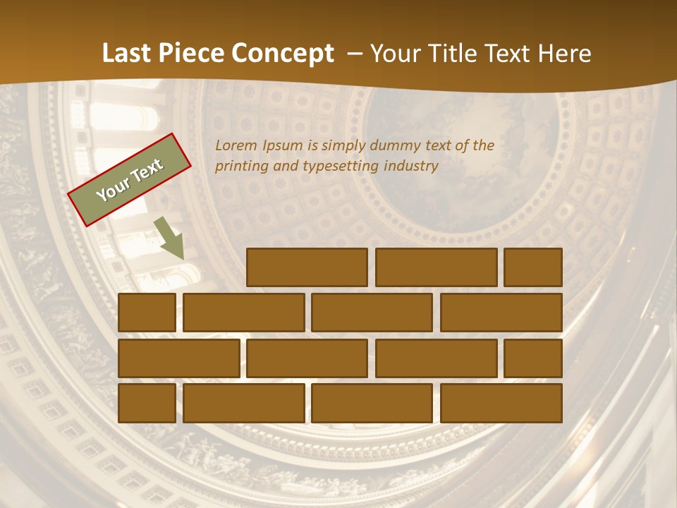 A Building With A Dome In The Middle Of It PowerPoint Template