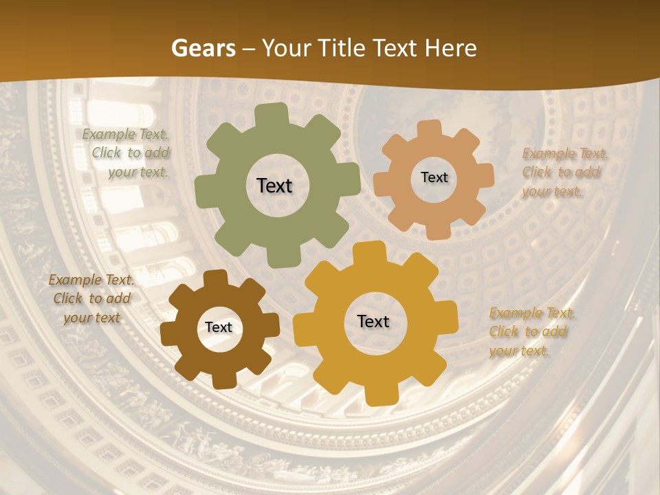 A Building With A Dome In The Middle Of It PowerPoint Template