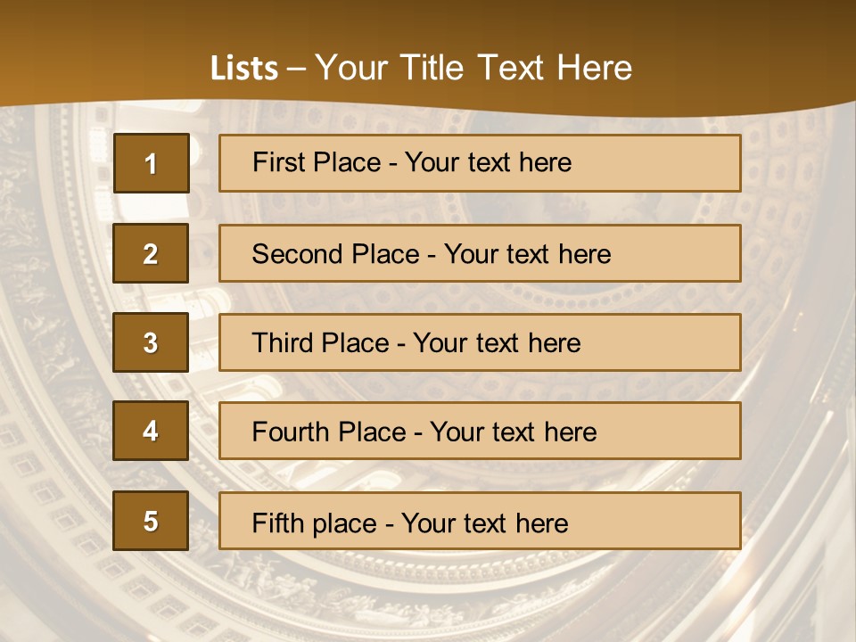 A Building With A Dome In The Middle Of It PowerPoint Template