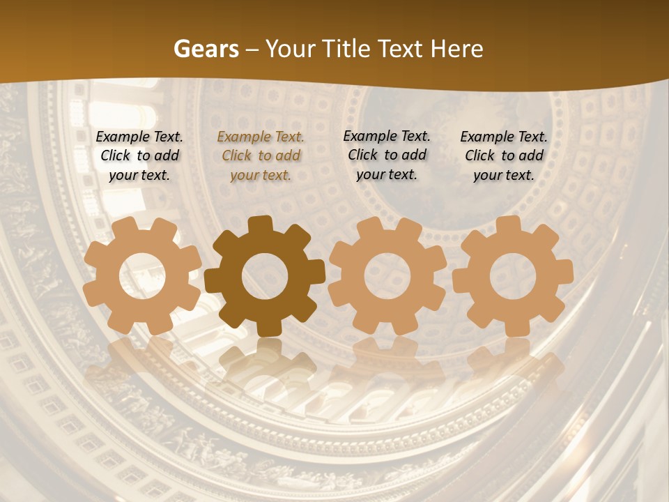 A Building With A Dome In The Middle Of It PowerPoint Template