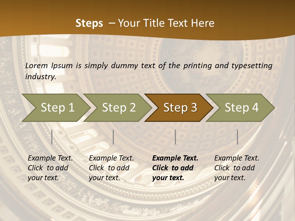 A Building With A Dome In The Middle Of It PowerPoint Template