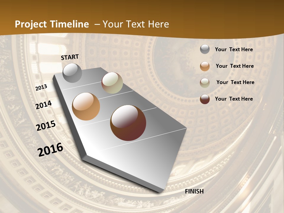 A Building With A Dome In The Middle Of It PowerPoint Template