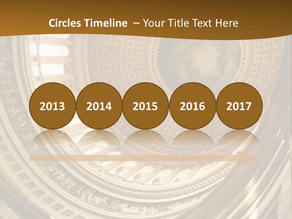 A Building With A Dome In The Middle Of It PowerPoint Template