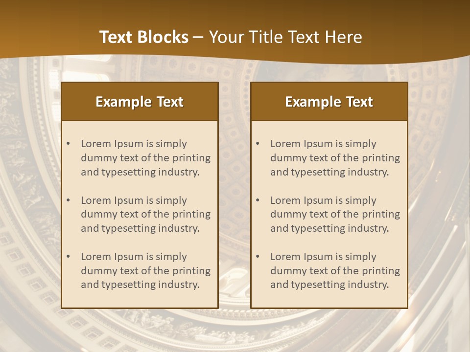 A Building With A Dome In The Middle Of It PowerPoint Template