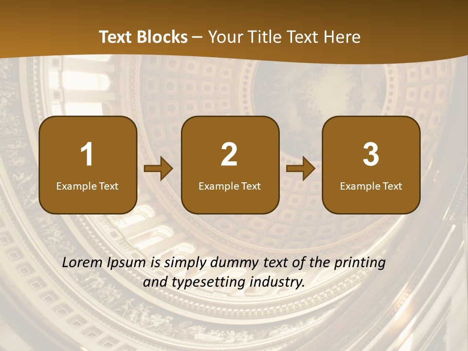 A Building With A Dome In The Middle Of It PowerPoint Template