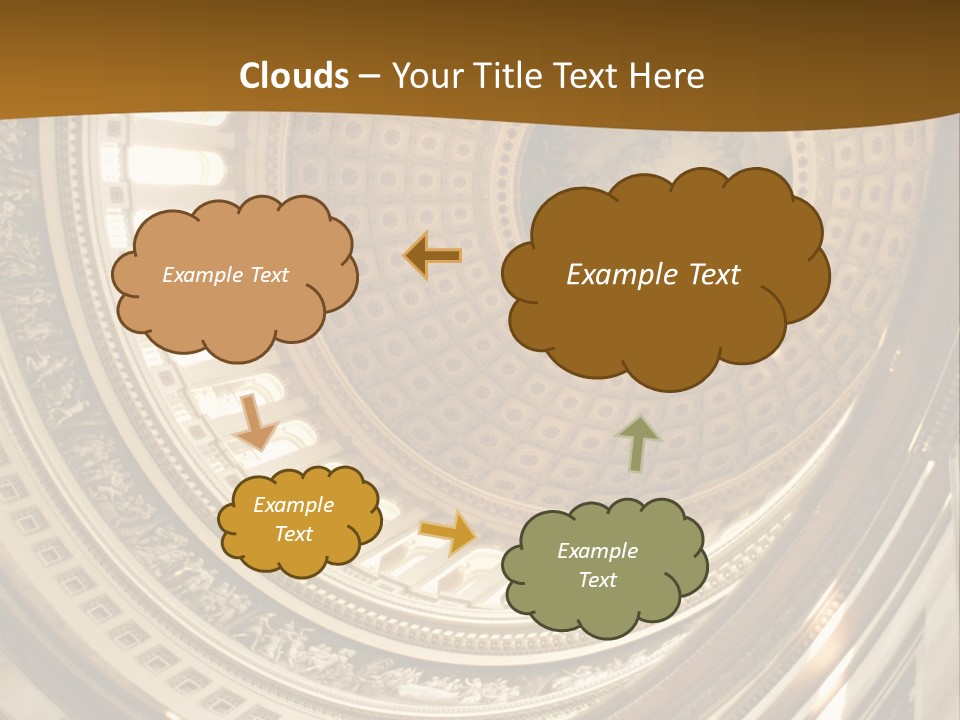 A Building With A Dome In The Middle Of It PowerPoint Template