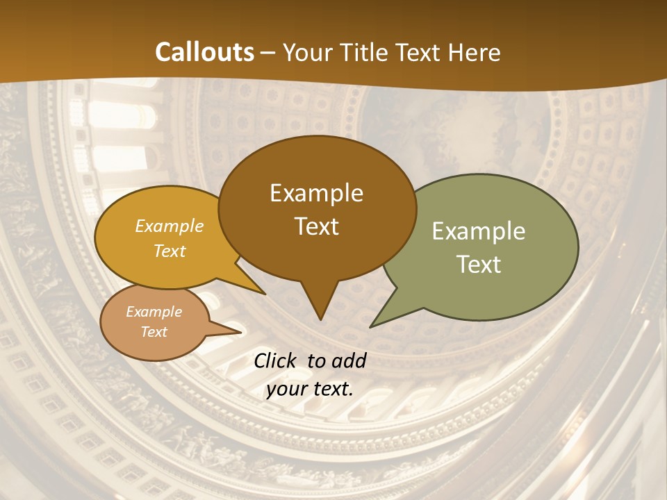 A Building With A Dome In The Middle Of It PowerPoint Template