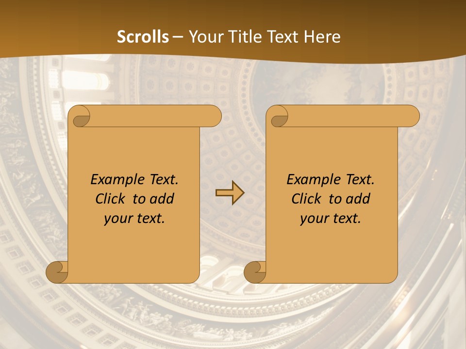 A Building With A Dome In The Middle Of It PowerPoint Template