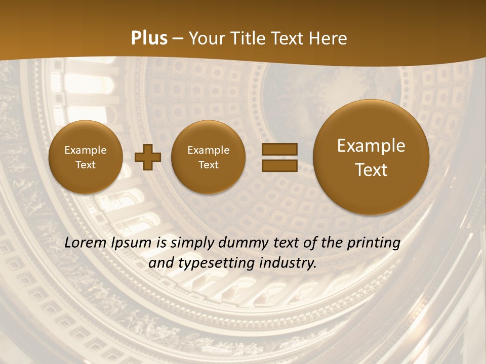 A Building With A Dome In The Middle Of It PowerPoint Template