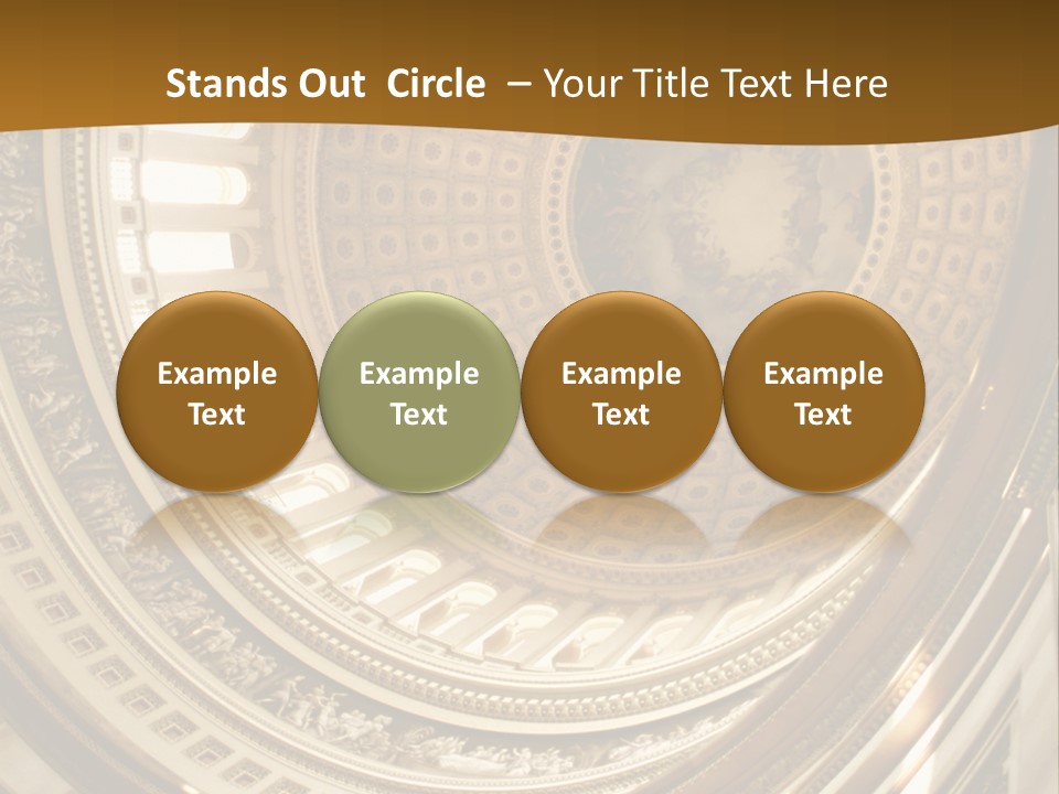 A Building With A Dome In The Middle Of It PowerPoint Template