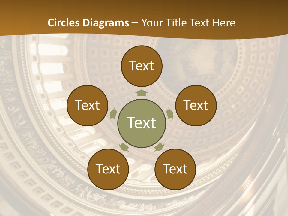 A Building With A Dome In The Middle Of It PowerPoint Template