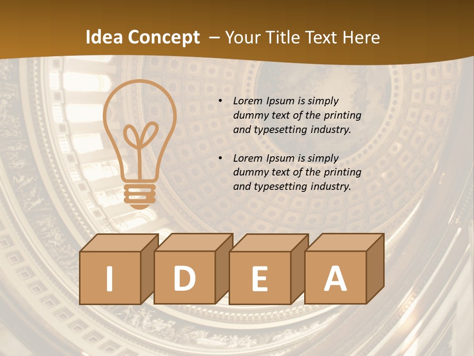 A Building With A Dome In The Middle Of It PowerPoint Template