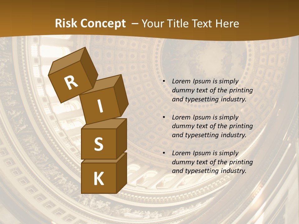 A Building With A Dome In The Middle Of It PowerPoint Template