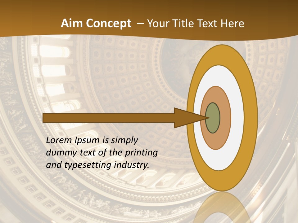 A Building With A Dome In The Middle Of It PowerPoint Template
