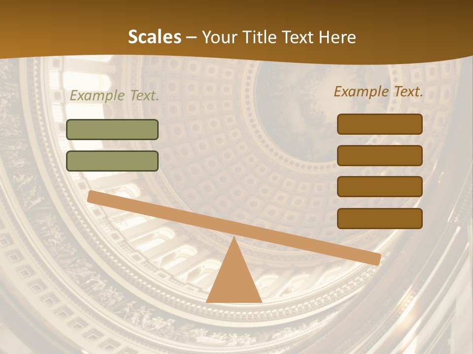 A Building With A Dome In The Middle Of It PowerPoint Template