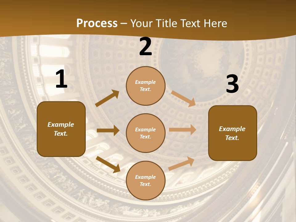 A Building With A Dome In The Middle Of It PowerPoint Template