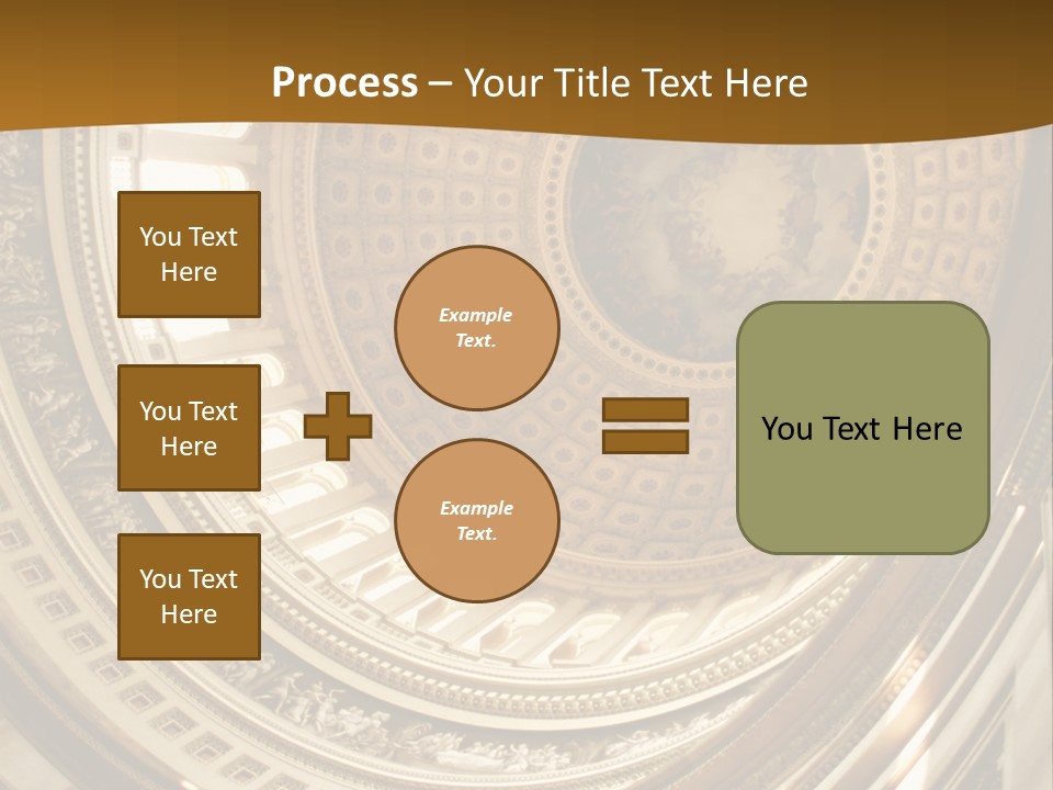 A Building With A Dome In The Middle Of It PowerPoint Template